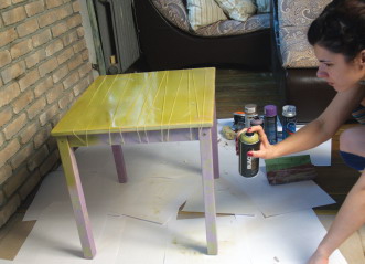 Покраска стола