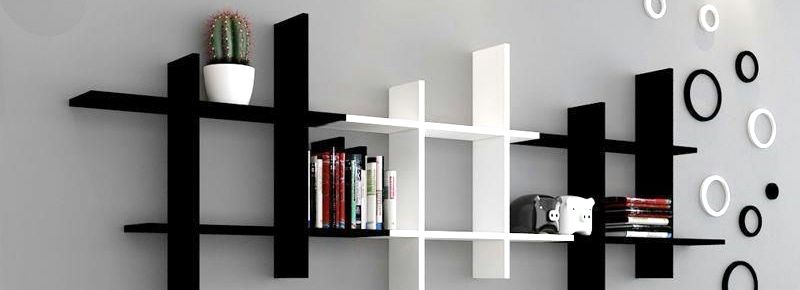 полка "wall shelf-s (bas wl-001)" белая