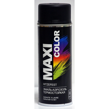 Эмаль-аэрозоль термостойкая черная
