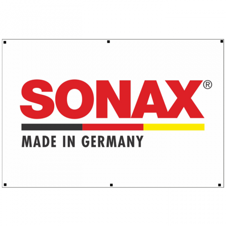 SONAX Флаг 90-135см (Белый фон + логотип)