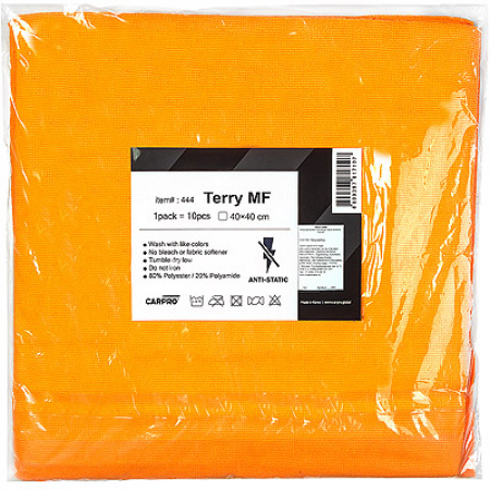 Микрофибровое полотенце серое 40х40см, 350г/м2 Terry cloth 1уп.х 10шт